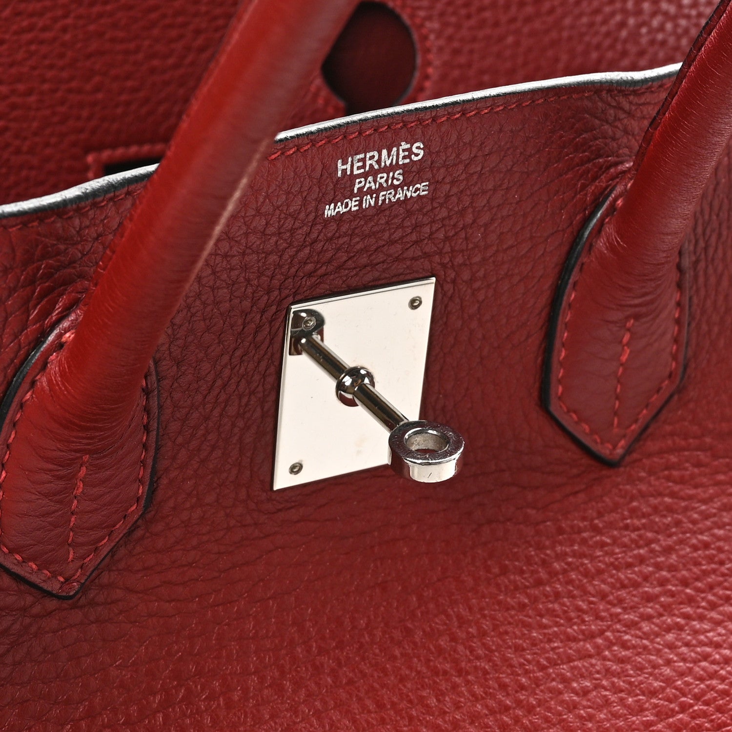 Hermes Taurillon Clemence Birkin 35 Rouge Garance 6 of 9