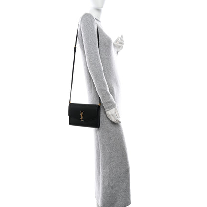 Saint Laurent Grain De Poudre Mini Uptown Crossbody Bag Black 2 of 12