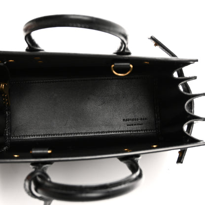 Saint Laurent Calfskin Crocodile Embossed Nano Sac De Jour Black 5 of 10
