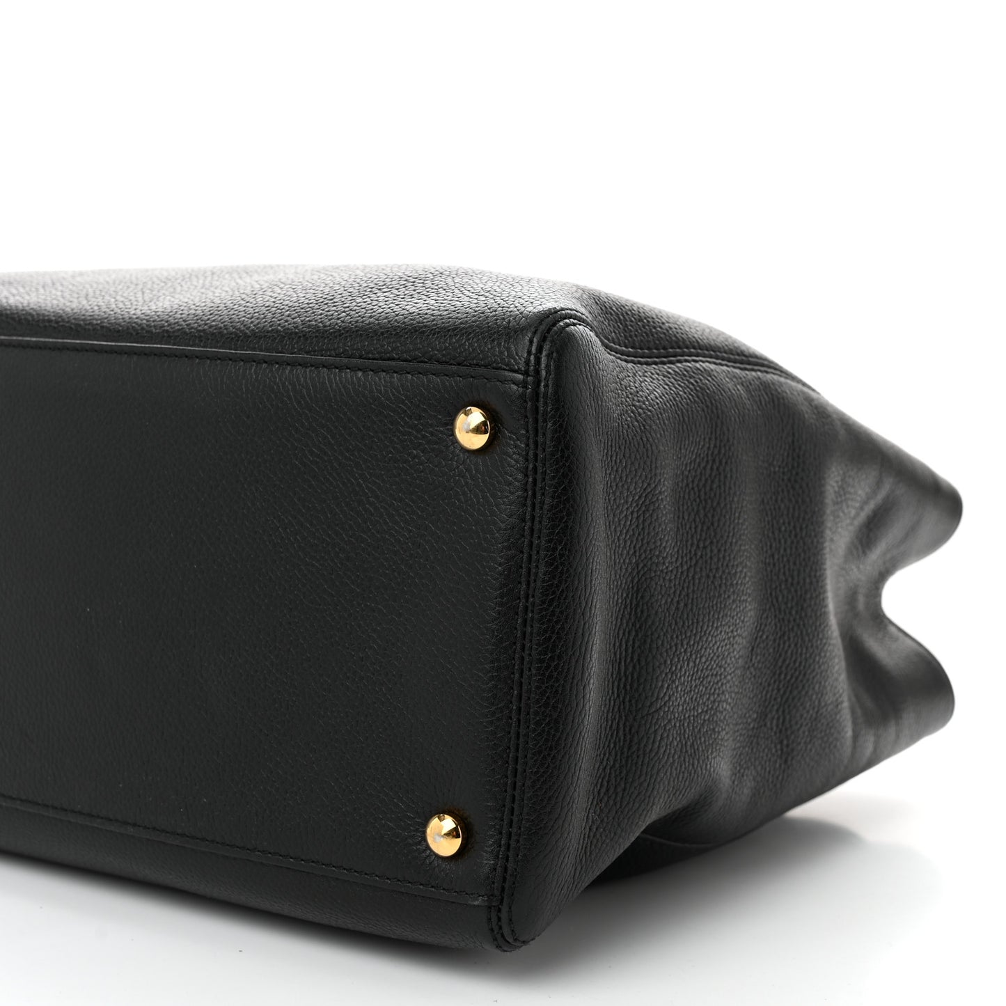 Calfskin Cerf Executive Shopper Tote Black