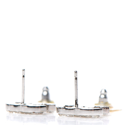 Chanel Crystal CC Earrings Silver 3 of 4