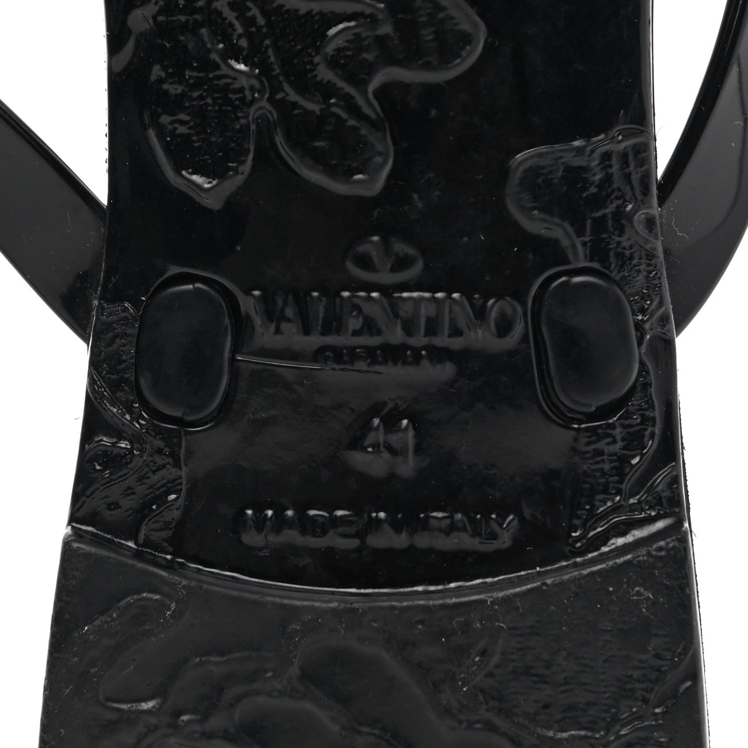 Valentino Garavani PVC Jelly Rockstud Bow Thong Sandals 41 Black 6 of 8