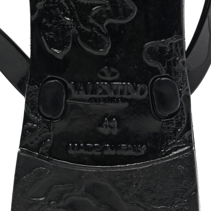 Valentino Garavani PVC Jelly Rockstud Bow Thong Sandals 41 Black 6 of 8
