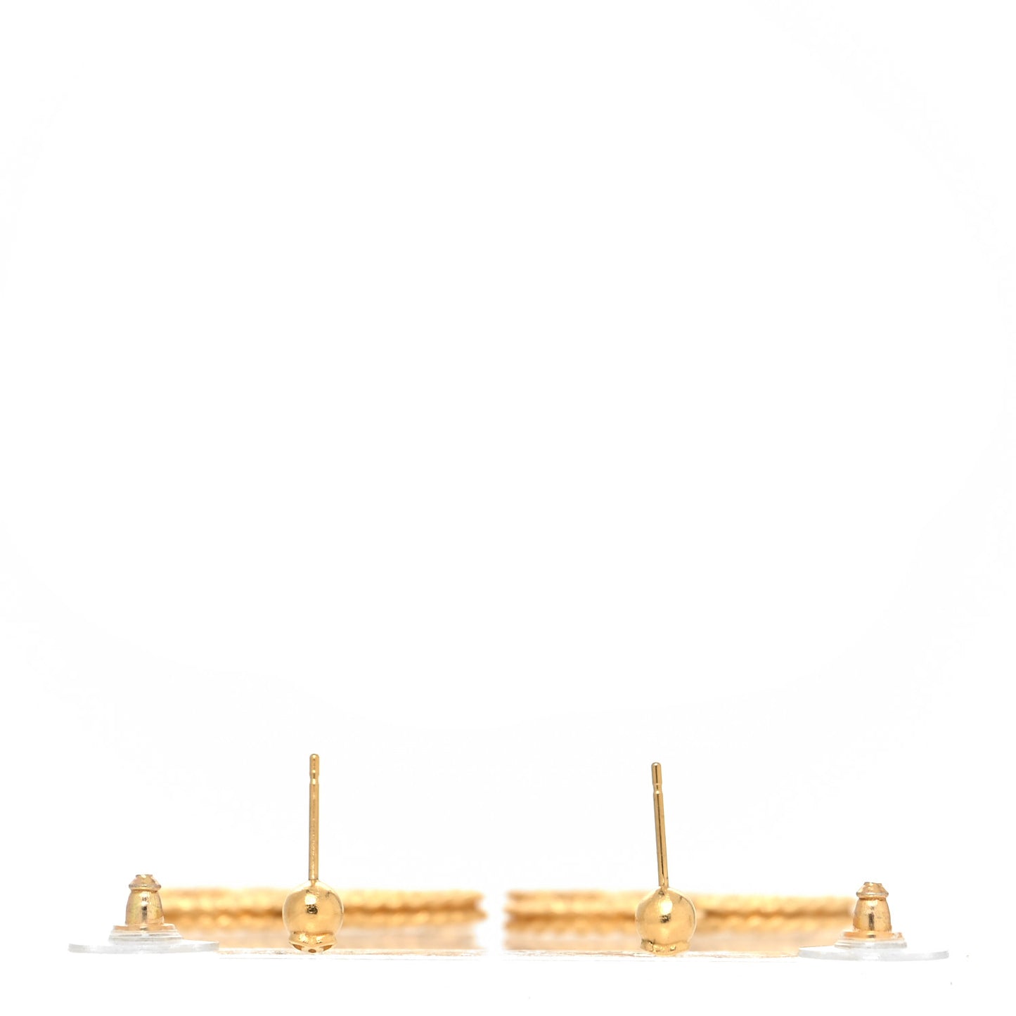 CC Drop Earrings Matte Gold