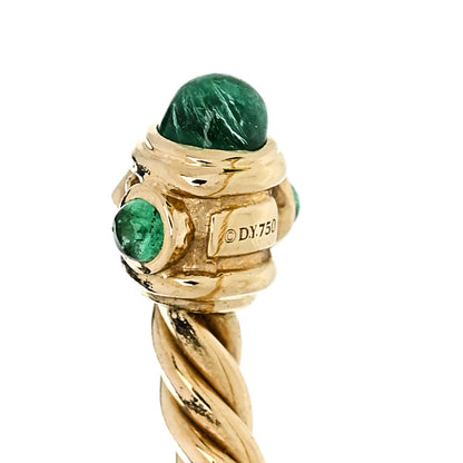 David Yurman 18K Yellow Gold Emerald Renaissance Ring 50 5.25 4 of 4