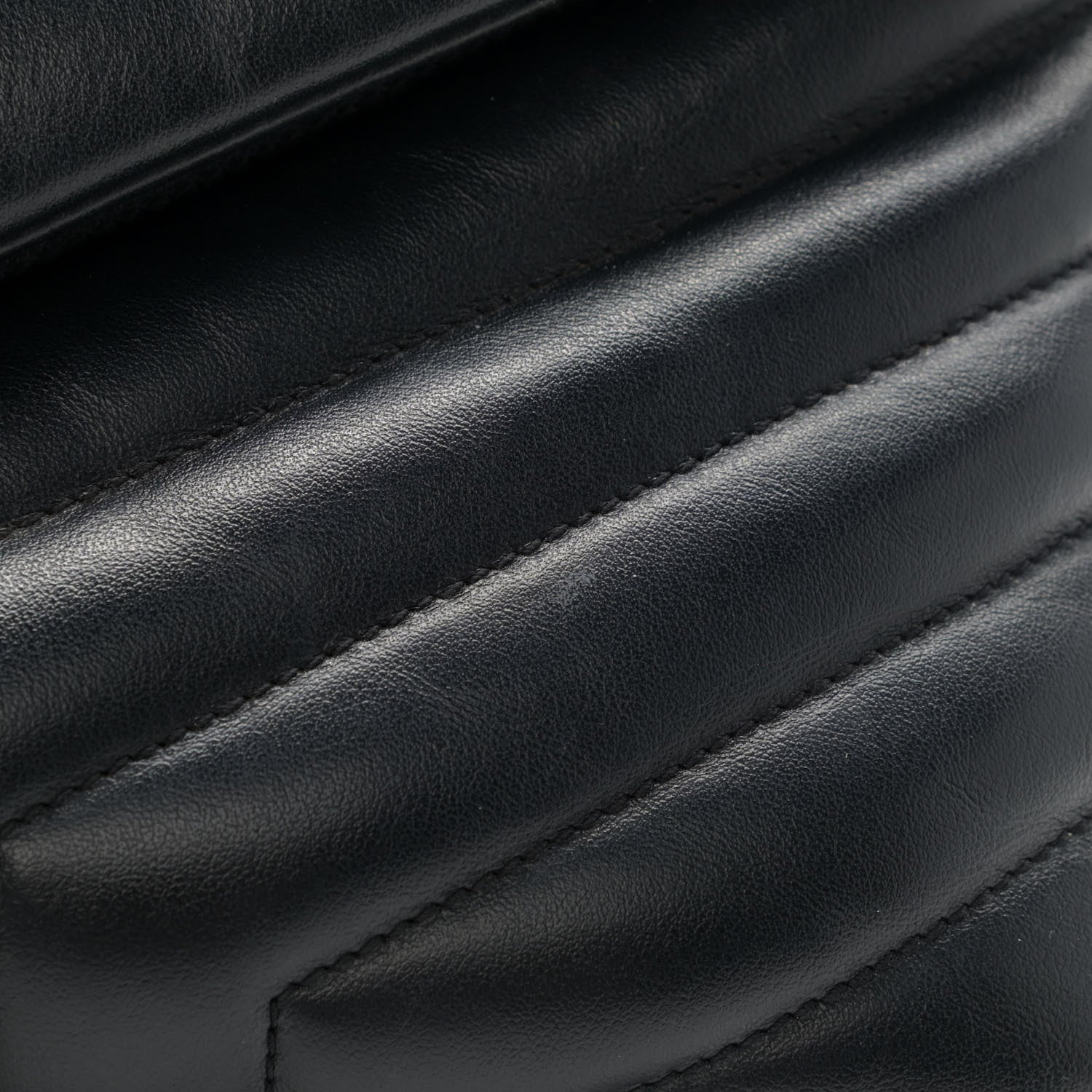 Saint Laurent Calfskin Y Quilted Monogram Medium Loulou Chain Satchel Black 14 of 15