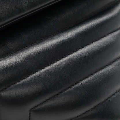 Saint Laurent Calfskin Y Quilted Monogram Medium Loulou Chain Satchel Black 14 of 15