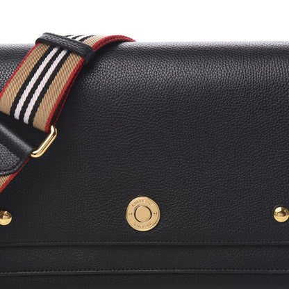 Burberry Grainy Calfskin Note Crossbody Bag Black 6 of 9