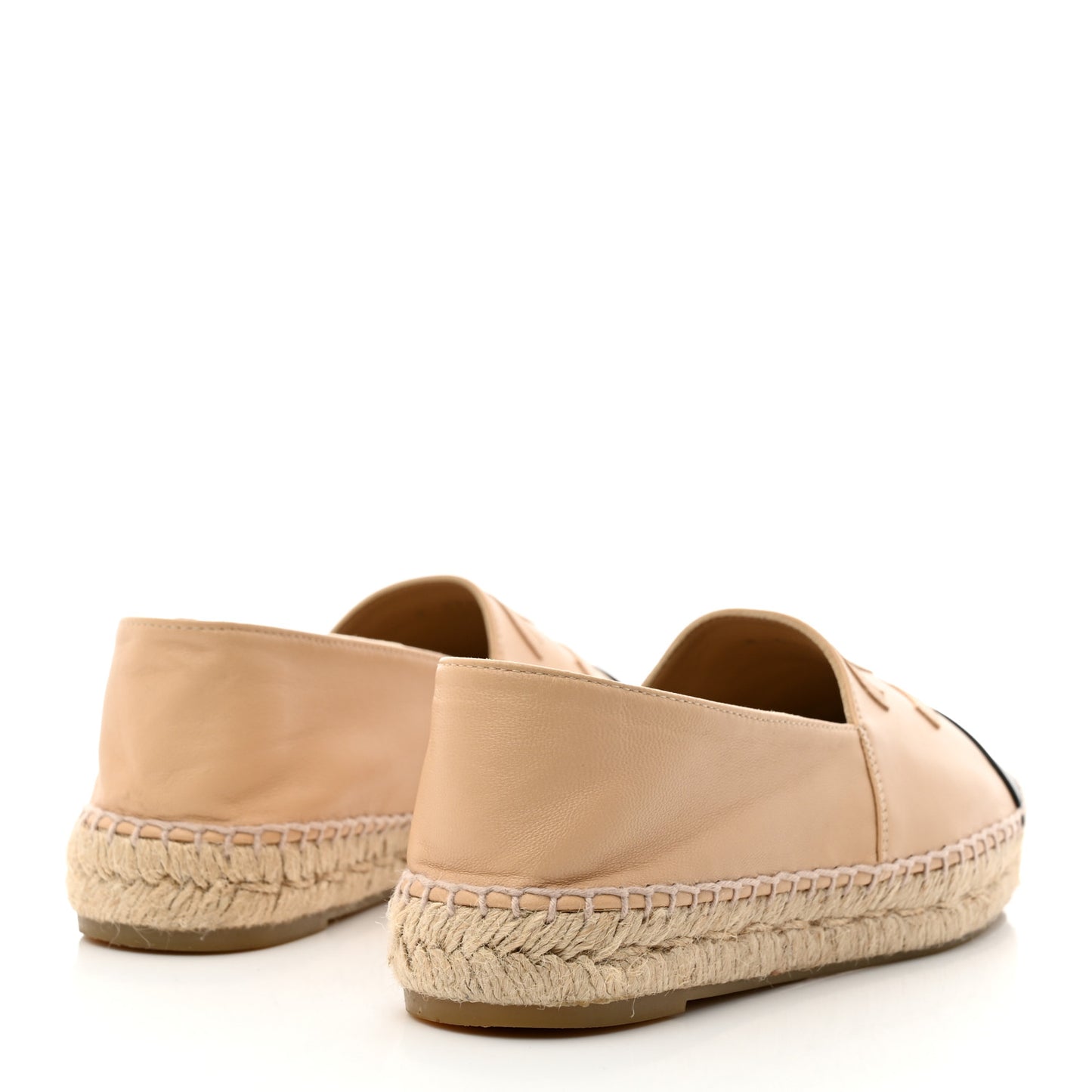 Lambskin CC Espadrilles 38 Beige Black