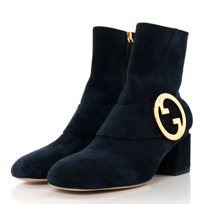 Gucci Suede Cachemire Blondie 55mm Ankle Boots 37 Blondie Blue 3 of 11