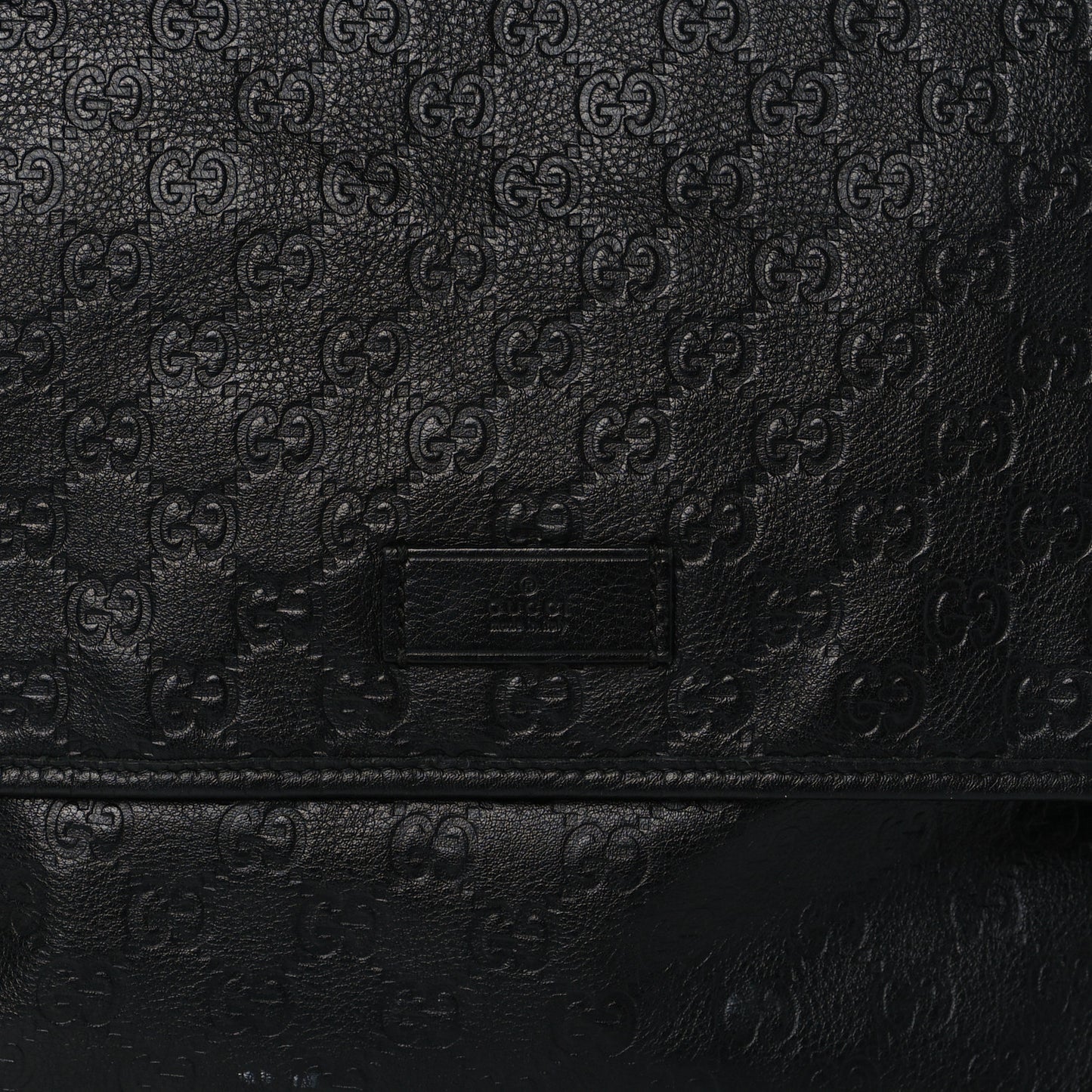 Guccissima Medium Flap Messenger Bag Black