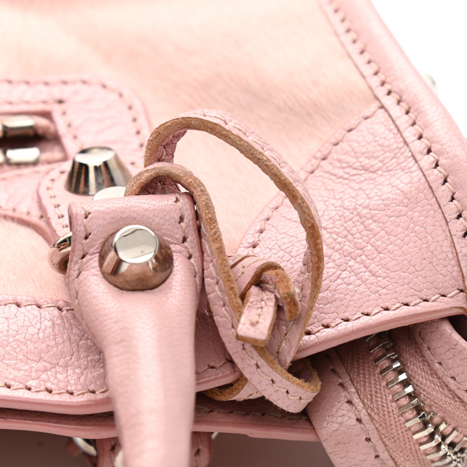 Balenciaga Calf Hair Classic Silver Hardware Mini City Pink 12 of 14