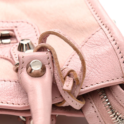 Balenciaga Calf Hair Classic Silver Hardware Mini City Pink 12 of 14