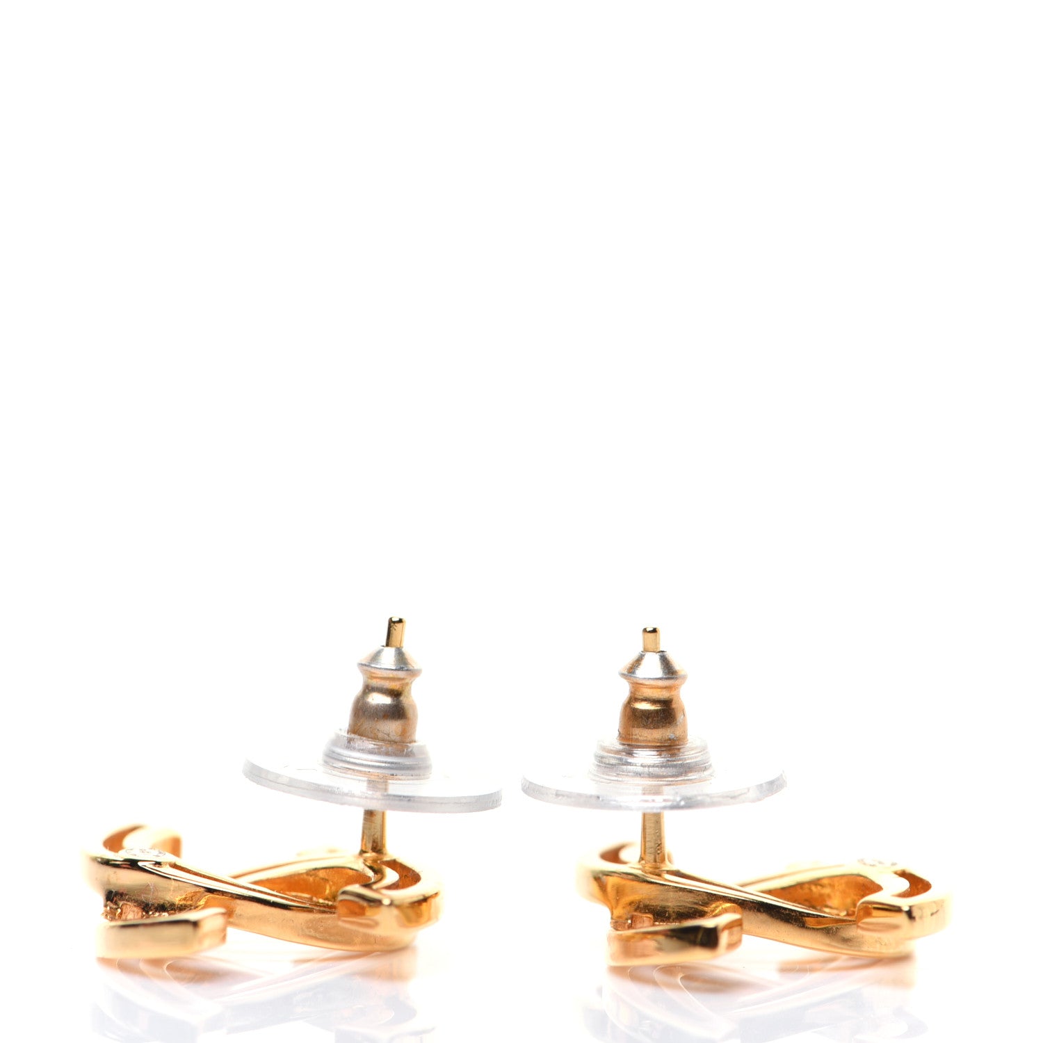 Chanel Metal Obazine CC Earrings Gold 4 of 6