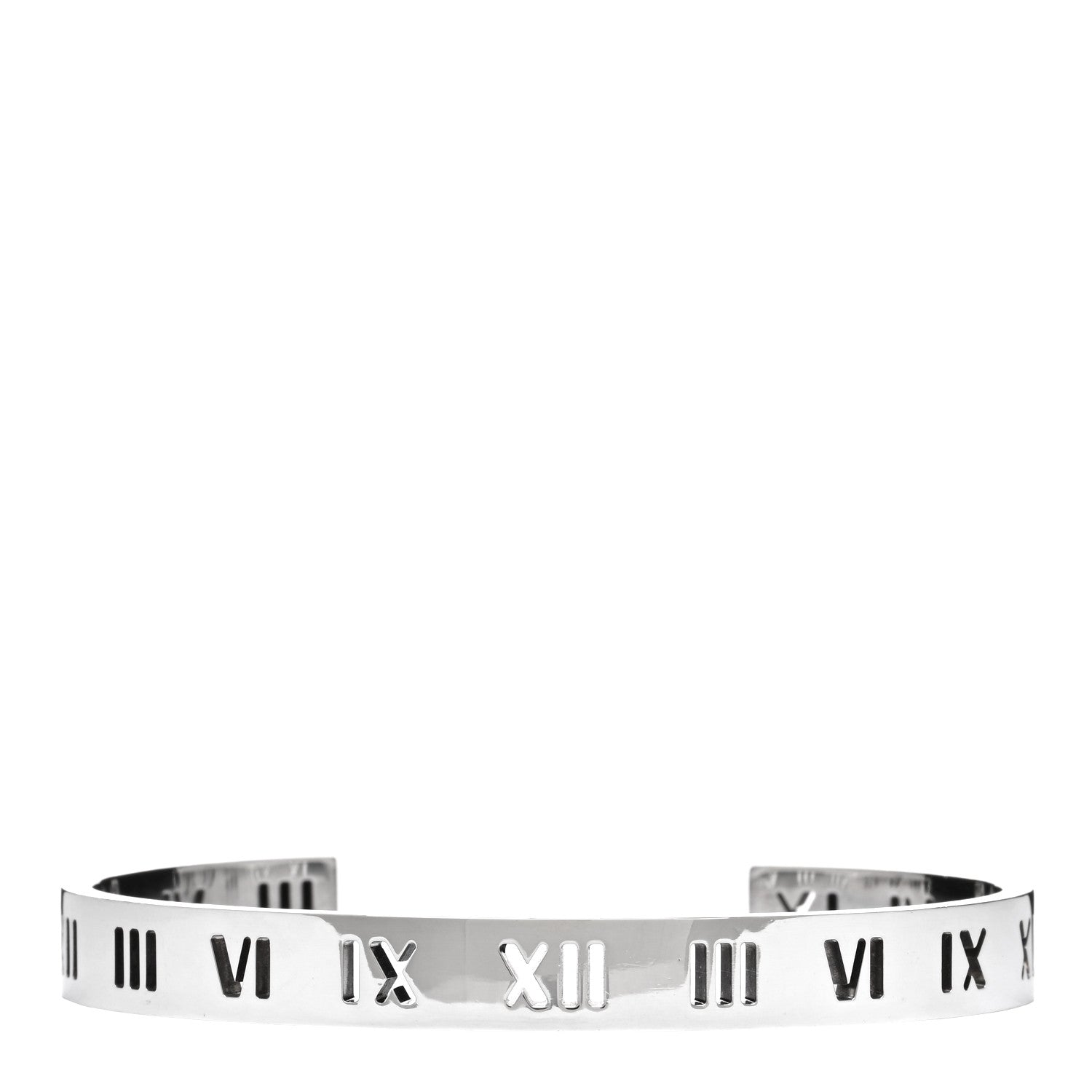 Tiffany Sterling Silver Atlas Pierced Cuff Bracelet 1 of 3