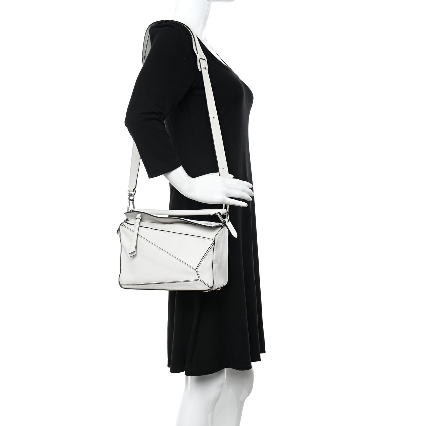 Calfskin Small Puzzle Bag Kaolin