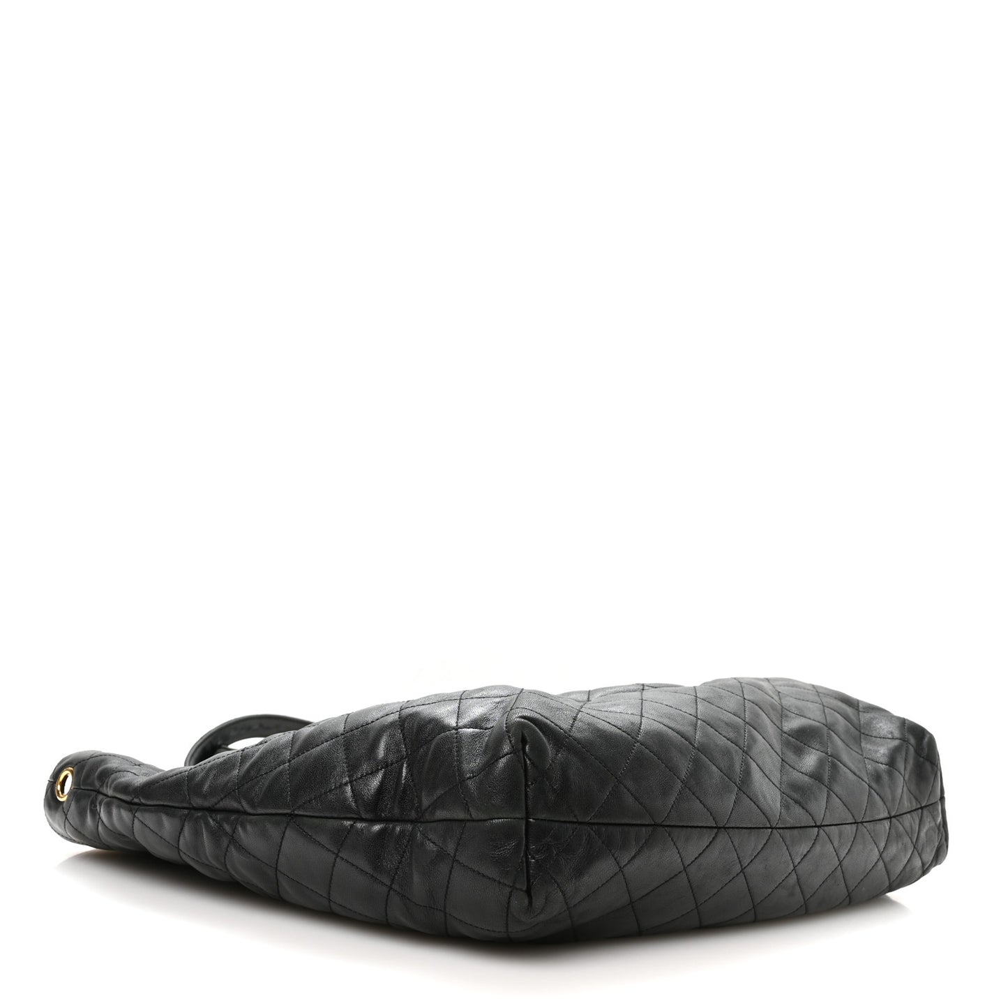 Lambskin Quilted Maxi Icare Shopping Tote Black