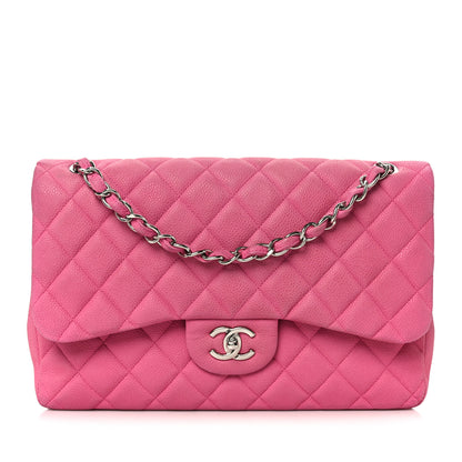Chanel Iridescent Caviar Quilted Jumbo Double Flap Pink 1 of 11