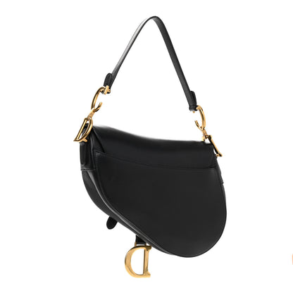 Christian Dior Calfskin Saddle Bag Black 3 of 12