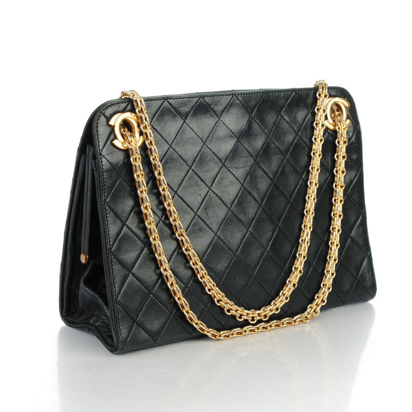 Chanel Lambskin Quilted Shoulder Bag Black 3 of 7
