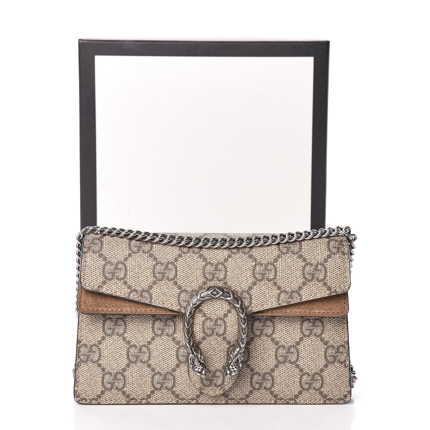 GG Supreme Monogram Super Mini Dionysus Shoulder Bag Taupe