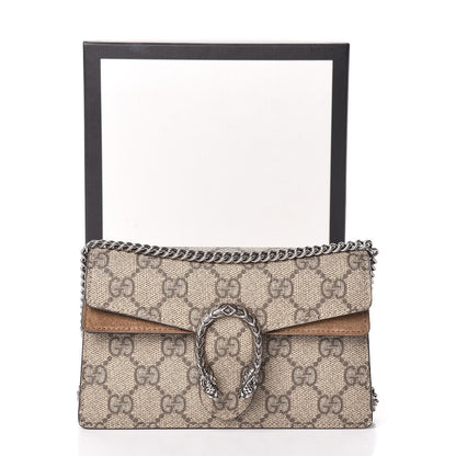 Gucci GG Supreme Monogram Super Mini Dionysus Shoulder Bag Taupe 11 of 11