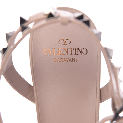 Valentino Garavani X UNDERCOVER Calfskin Rockstud Ankle Strap Low Heel Pumps 39.5 Poudre 5 of 9