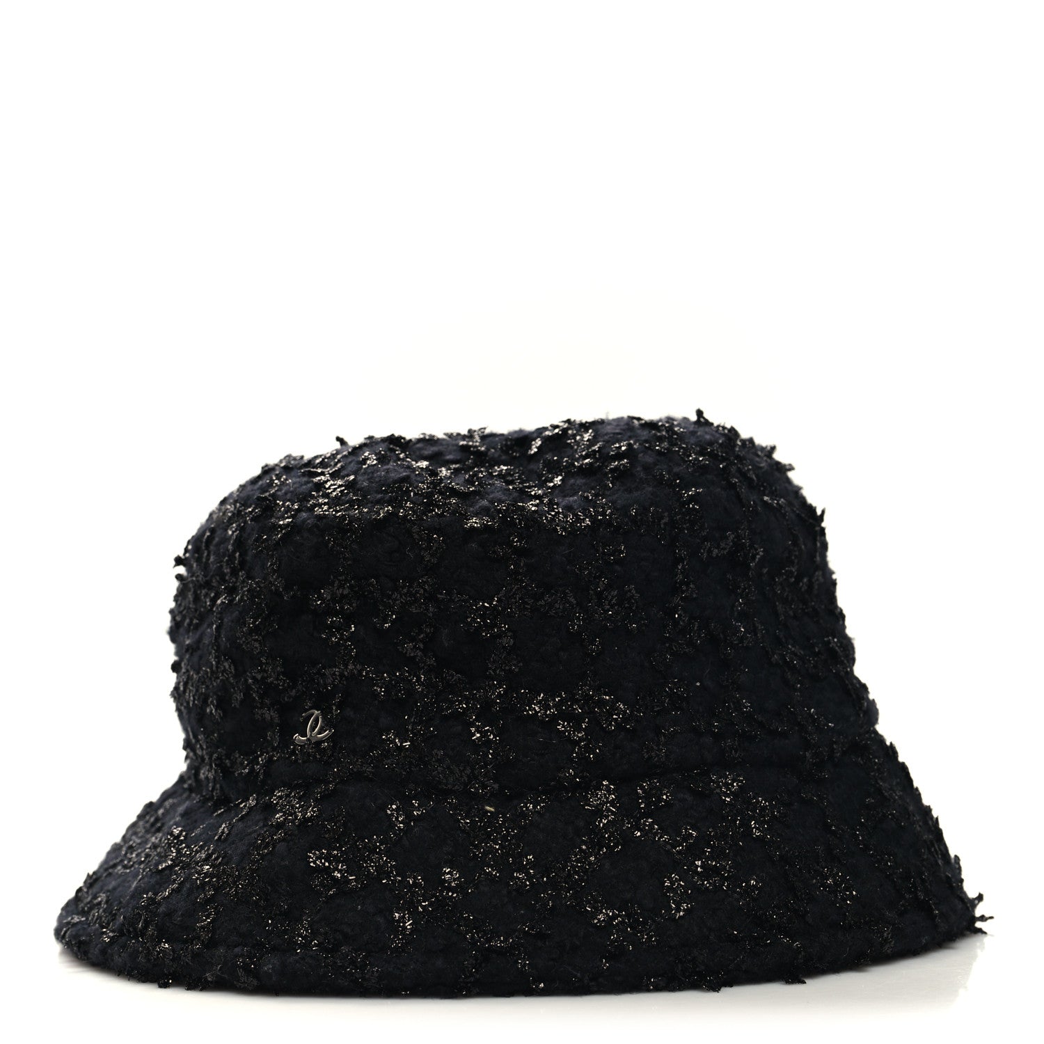 Chanel Tweed Bucket Hat L Black 6 of 8