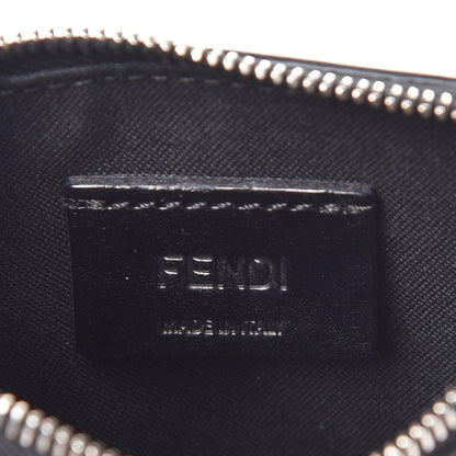Fendi Vitello Century Bi-Color FF 1974 Embossed Coin Purse Maya Black 6 of 9