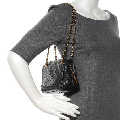 Chanel Lambskin Quilted Small Shoulder Bag Black 2 of 7