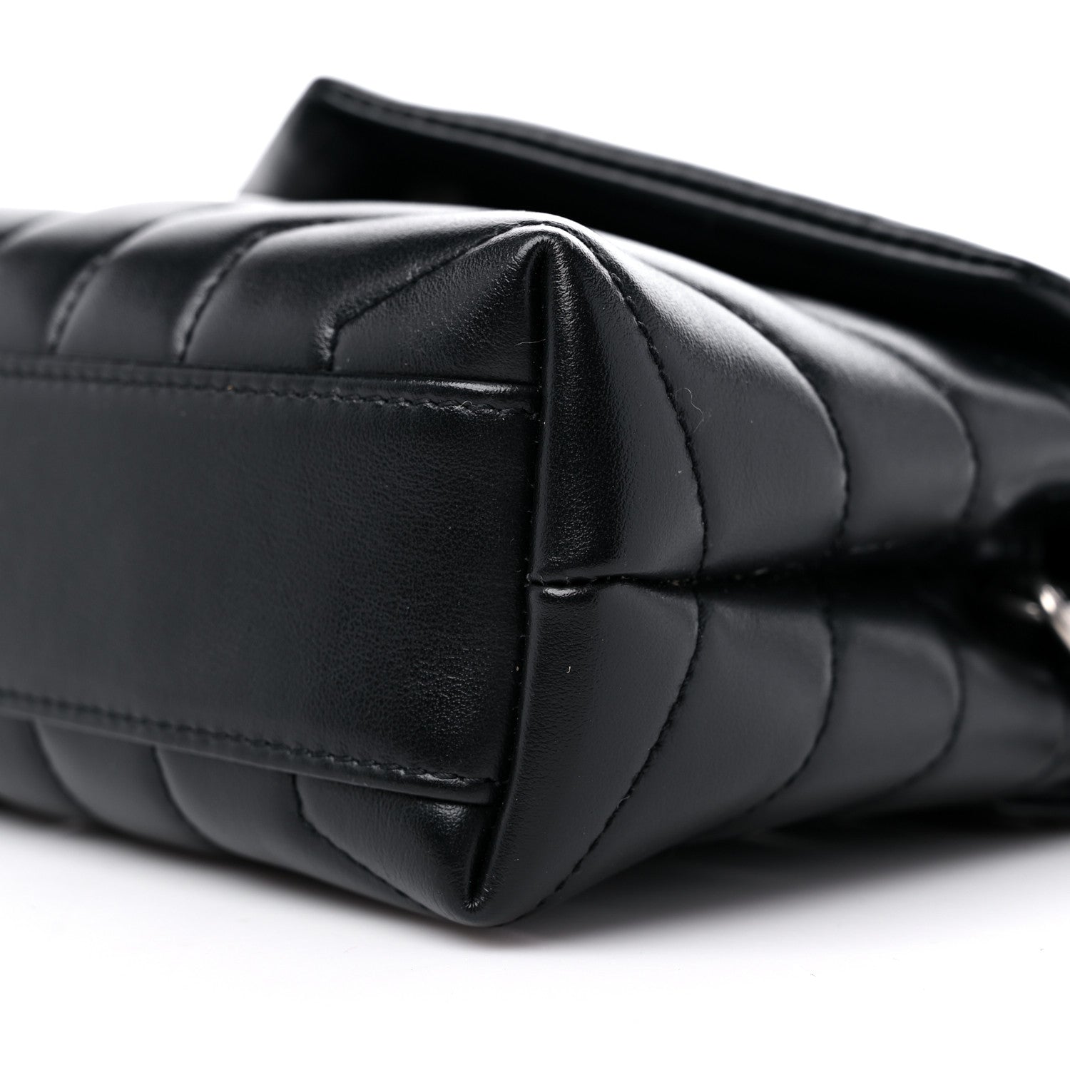 Saint Laurent Calfskin Y Quilted Monogram Toy Loulou Crossbody Bag Black 10 of 11