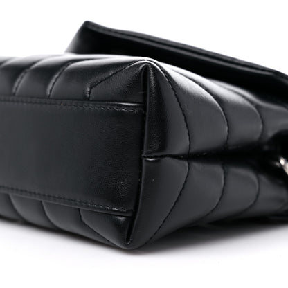 Saint Laurent Calfskin Y Quilted Monogram Toy Loulou Crossbody Bag Black 10 of 11