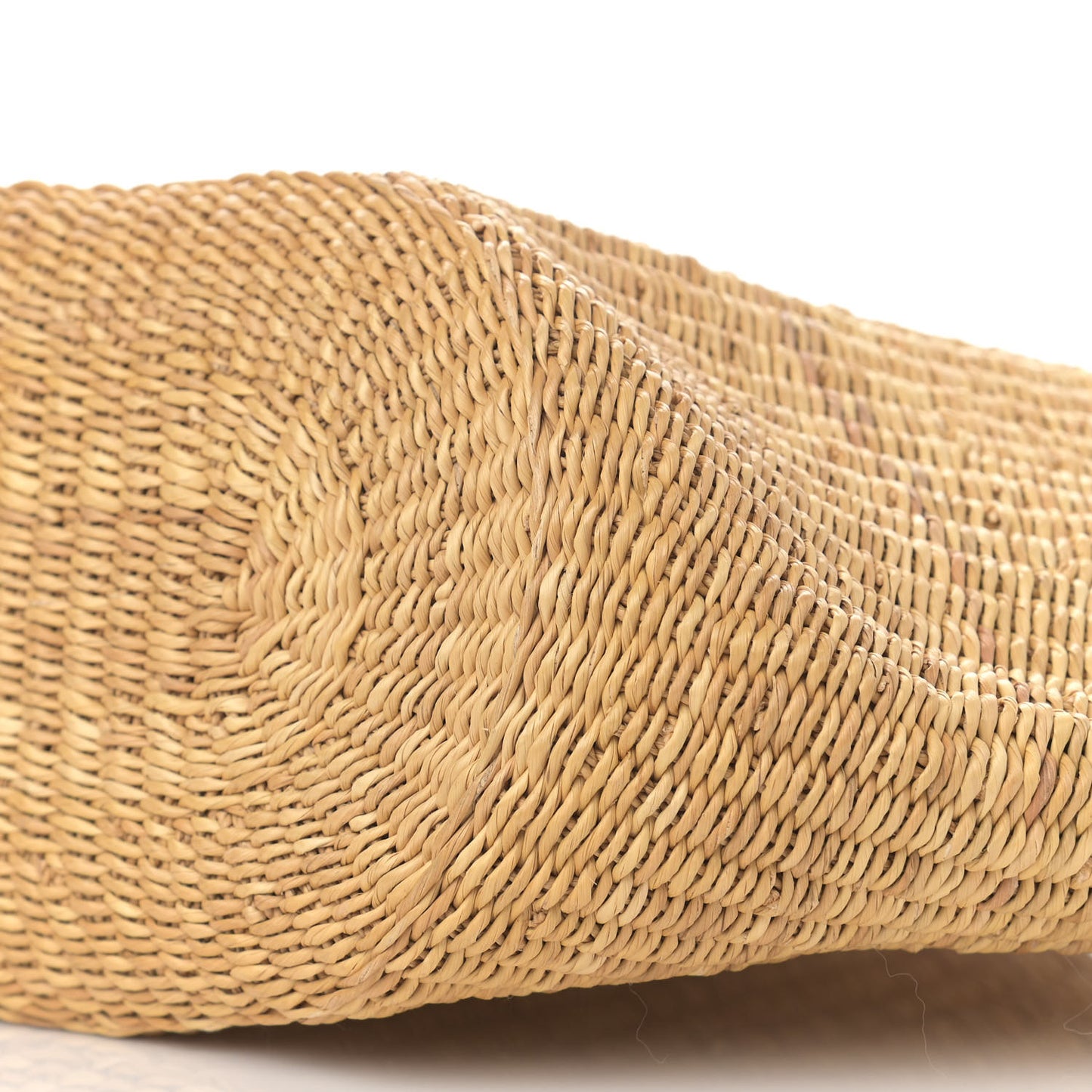 Calfskin Raffia Paulas Ibiza Small Basket Tote Bag Natural Tan