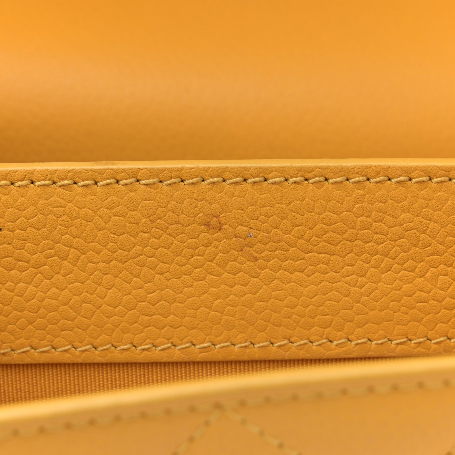Chanel Caviar Quilted CC Box Flap Yellow 11 of 18