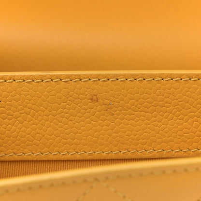 Chanel Caviar Quilted CC Box Flap Yellow 11 of 18