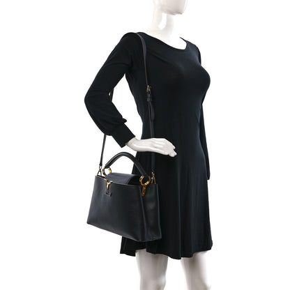 Louis Vuitton Taurillon Capucines PM Black 2 of 11