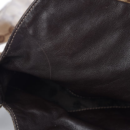 Gucci Crystal Monogram Medium Hysteria Tote Dark Brown 10 of 12