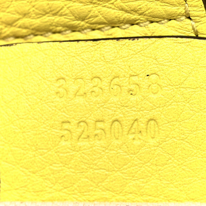 Gucci Calfskin Large Bamboo Shopper Tote Citrus 8 of 14