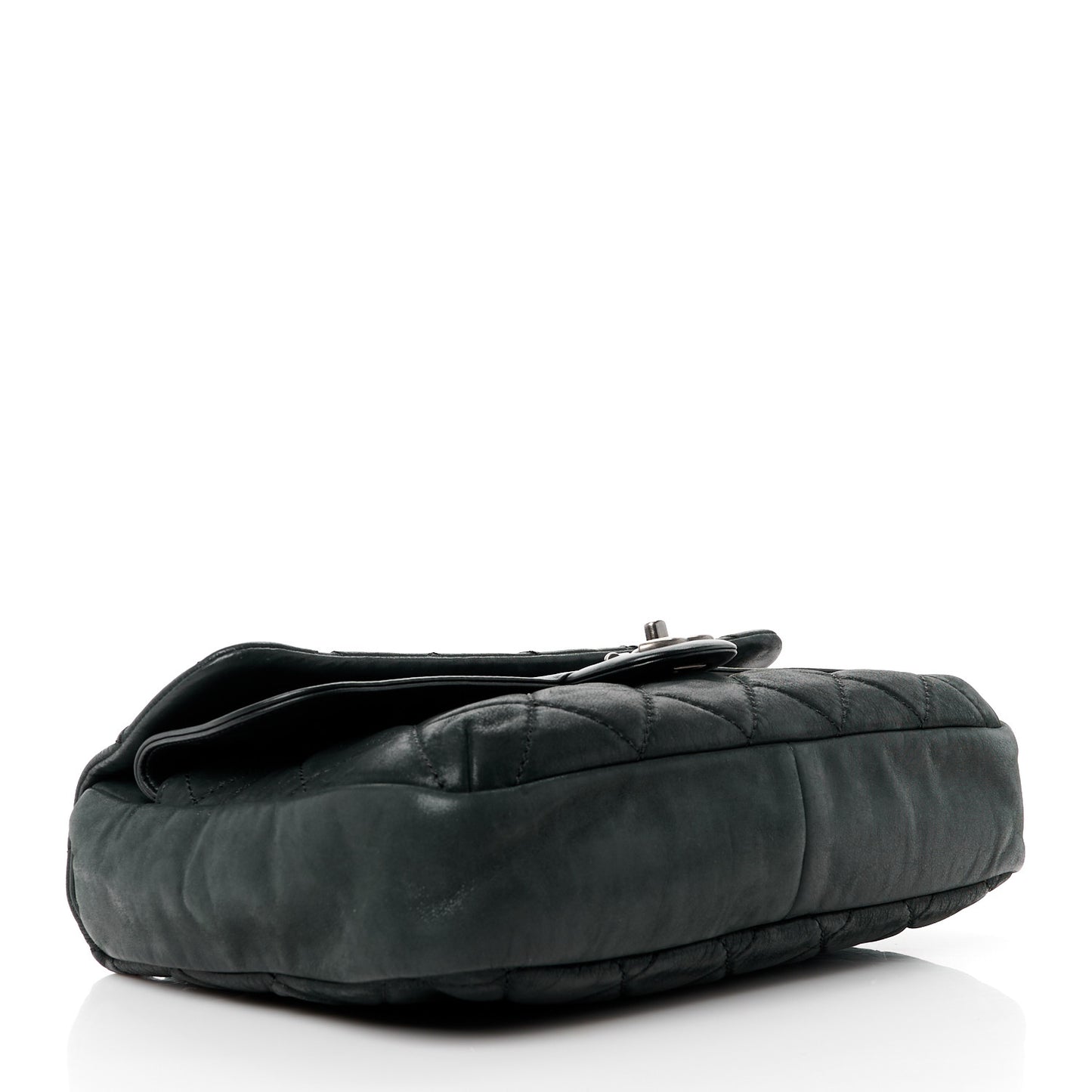 Iridescent Calfskin Jumbo In the Mix Double Flap Black
