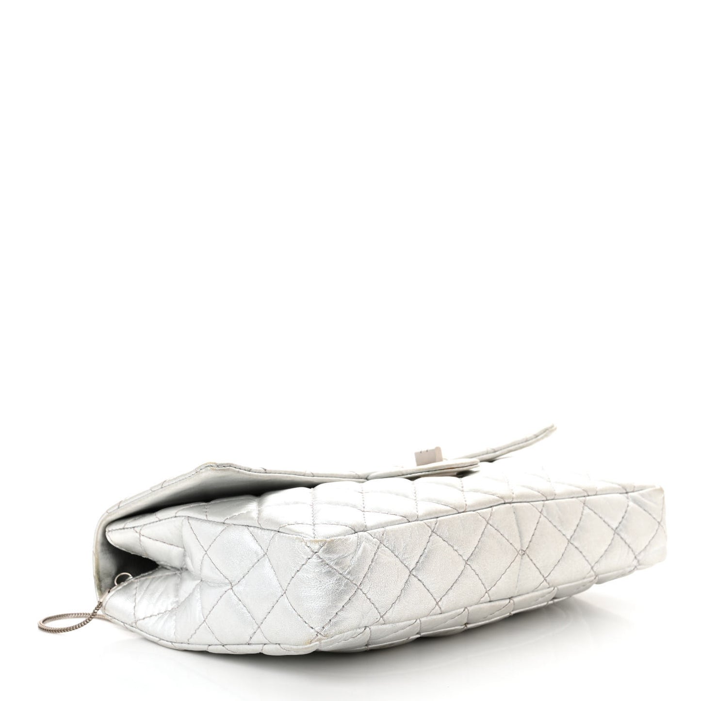 Metallic Lambskin Quilted Snake Chain 2.55 Reissue Flap Silver