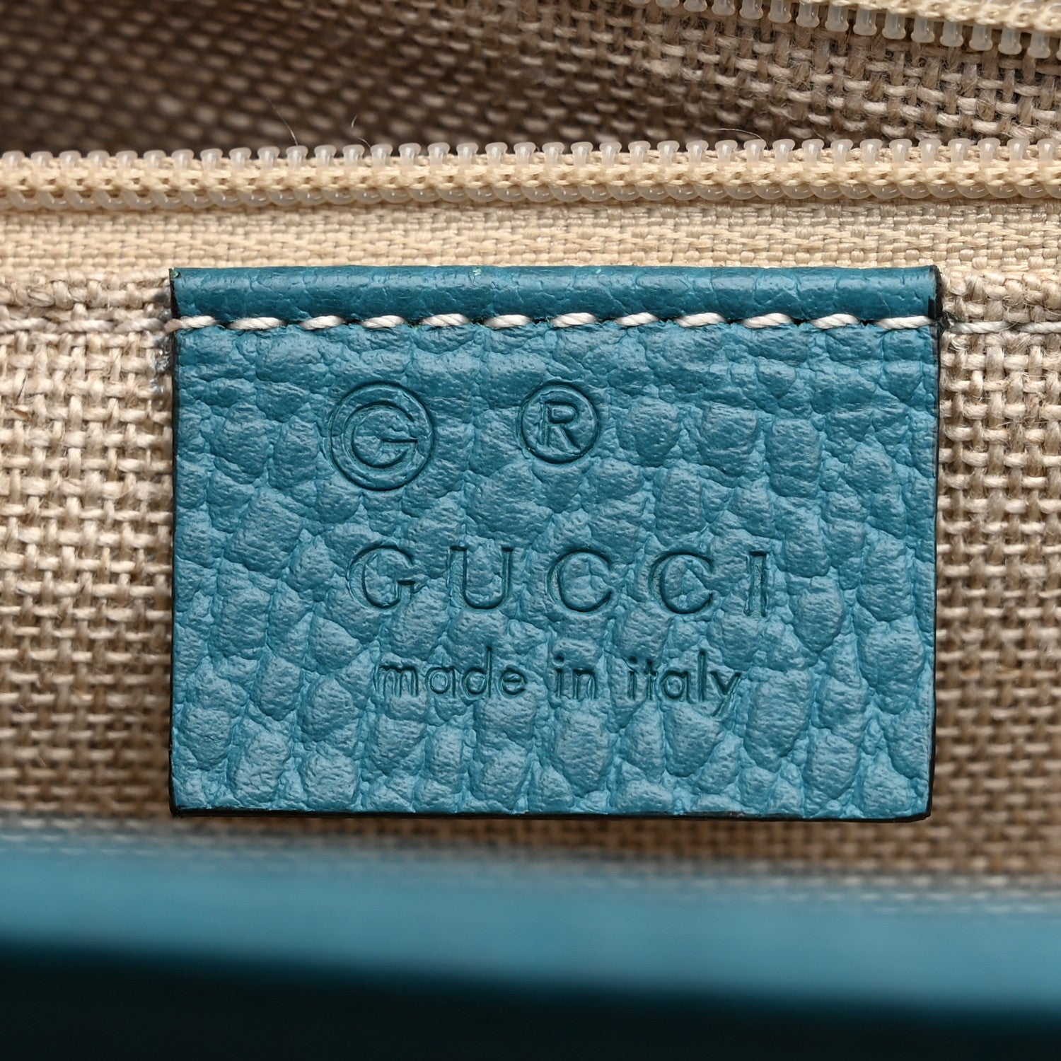 Gucci Dollar Calfskin Interlocking G Shoulder Bag Deep Cobalt 6 of 12