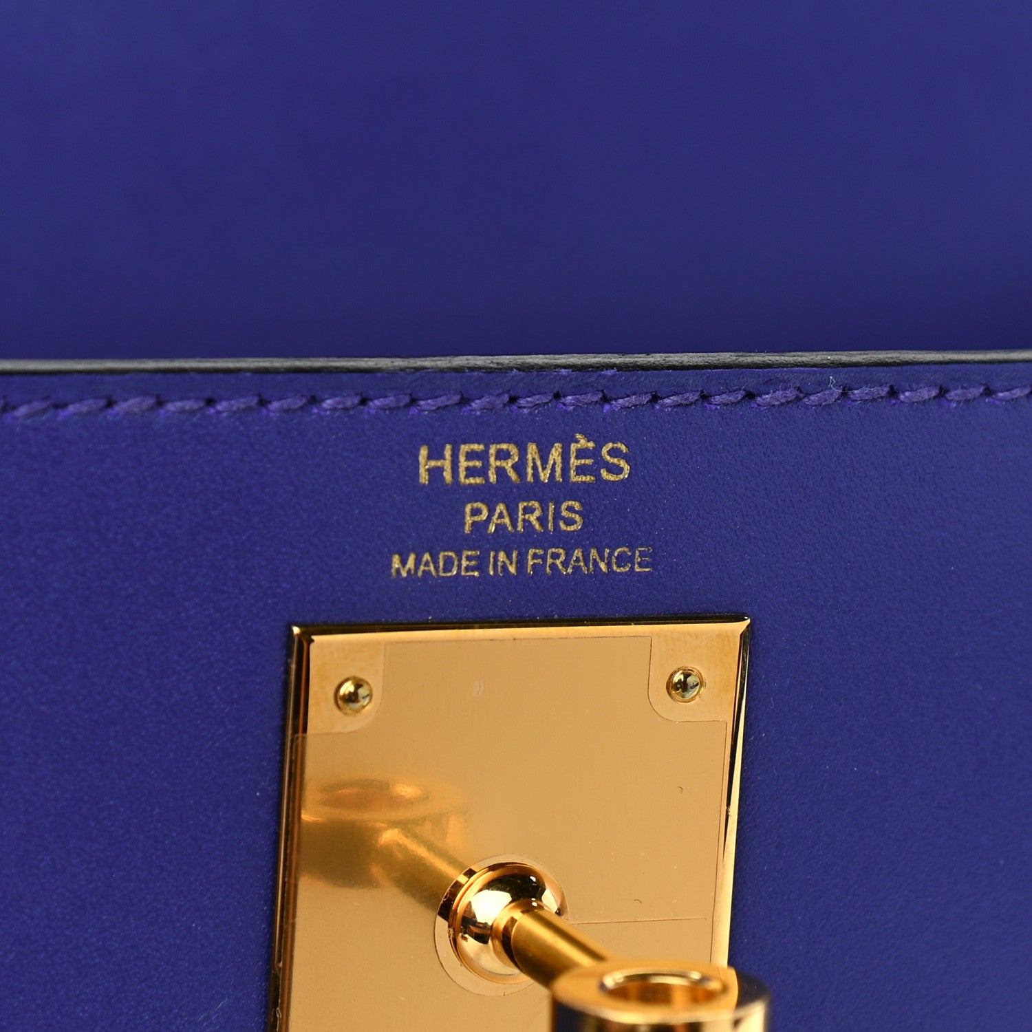 Hermes Tadelakt Kelly Sellier 28 Bleu Electrique 6 of 13