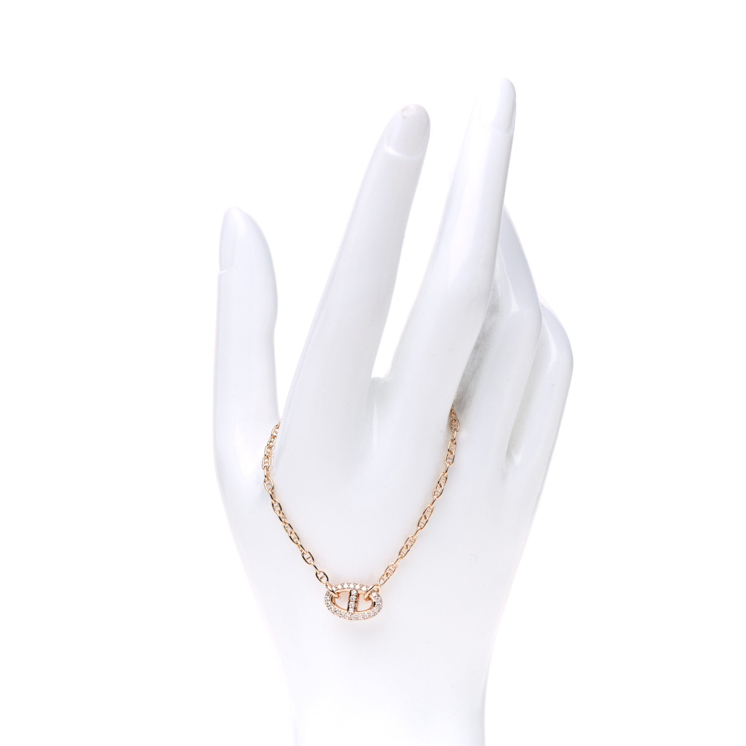 Hermes 18K Rose Gold Diamond PM Farandole Bracelet SH 2 of 5