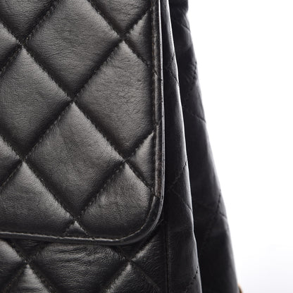 Chanel Lambskin Quilted Jumbo Single Flap Black 17 of 18