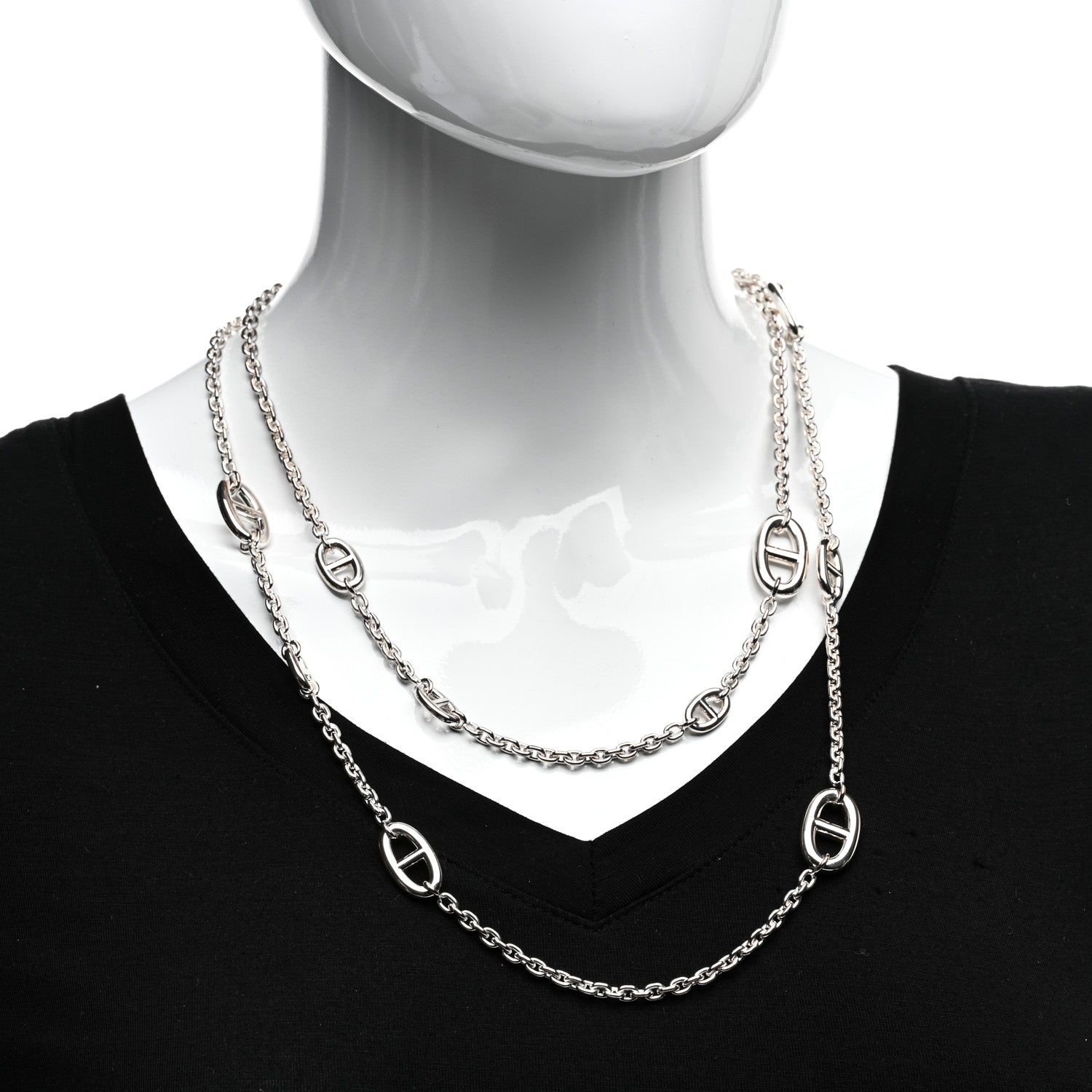 Hermes Sterling Silver Farandole Necklace 2 of 5