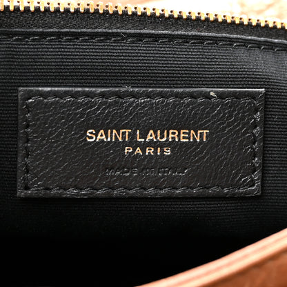 Saint Laurent Crinkled Calfskin Matelasse Monogram Medium Niki Chain Satchel Caramel 6 of 10