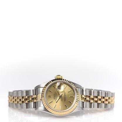 Rolex Stainless Steel 18K Yellow Gold 26mm Oyster Perpetual Datejust Watch Champagne 79173 3 of 6