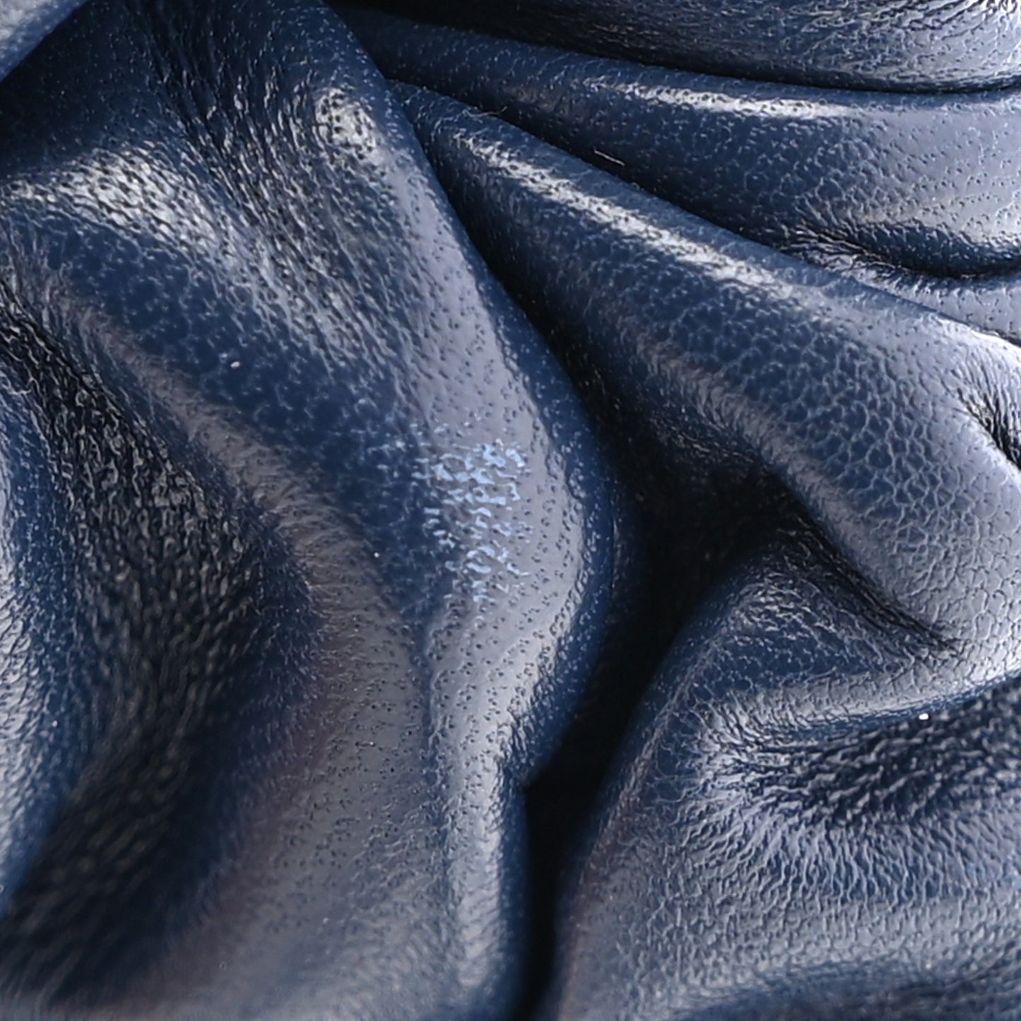 Lambskin Mini Cloud Clutch  Blue