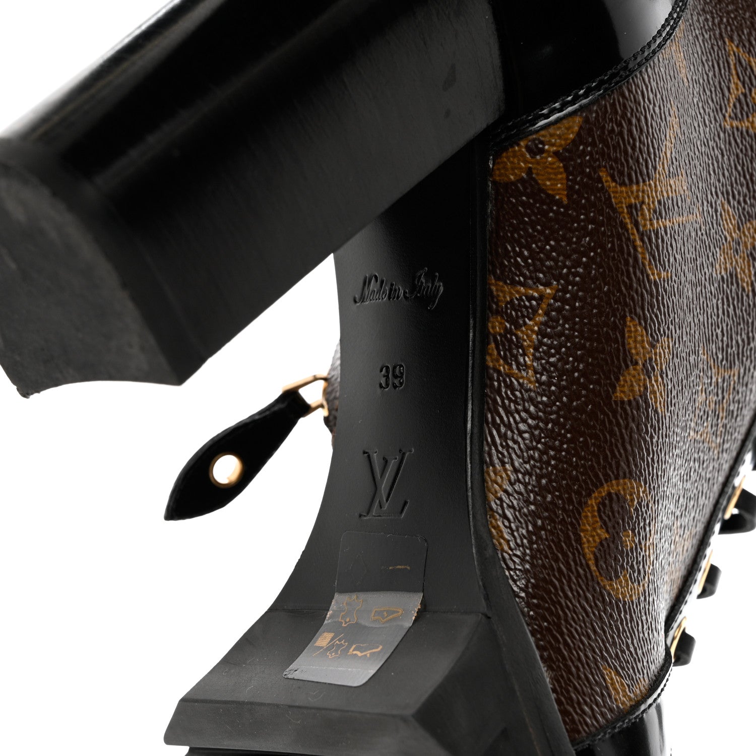 Louis Vuitton Patent Calfskin Monogram Star Trail Ankle Boots 39 Black 8 of 12
