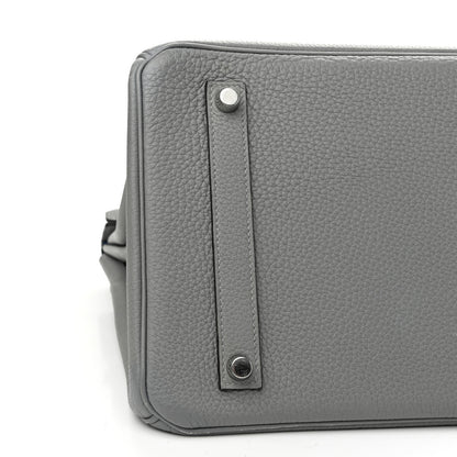 Hermes Togo Bi-Color Birkin 35 Gris Mouette Bleu Agate 7 of 14